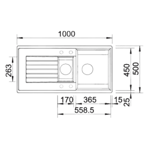 Zia 6 S - Lava Loiça - Cuba - Lava Louça - Dake - Blanco- Portugal