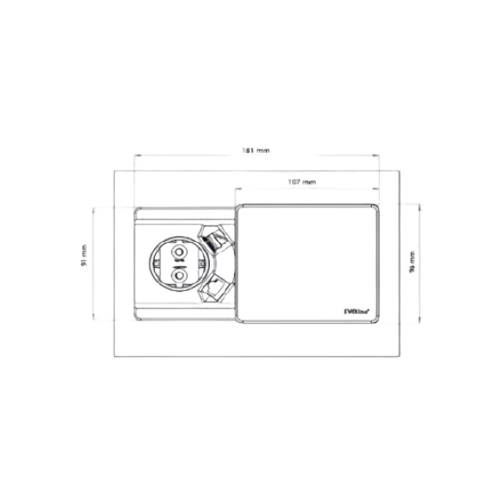 Energy Box Square 80 com QI - Tomada - Cucine Oggi - EVOline - Portugal