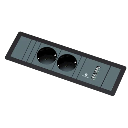 Energy Box Módulo com Moldura USB - Tomada - Cucine Oggi - Bachmann - Portugal