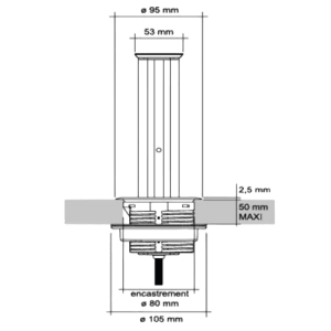 Energy Box Escamoteable Basic 2.0 - Tomada - Cucine Oggi - EVOline - Portugal