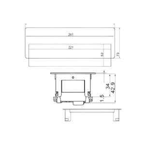 Energy Box Módulo com Moldura USB - Tomada - Cucine Oggi - Bachmann - Portugal