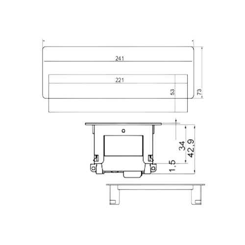 Energy Box Módulo com Moldura USB - Tomada - Cucine Oggi - Bachmann - Portugal