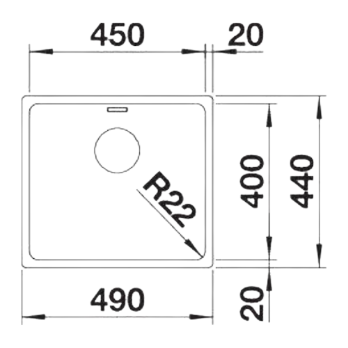 Andano 450-U - Lava Loiça - Cuba - Lava Louça - Dake - Blanco - Portugal
