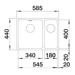 Andano 340/180-U - Lava Loiça - Cuba - Lava Louça - Dake - Blanco - Portugal