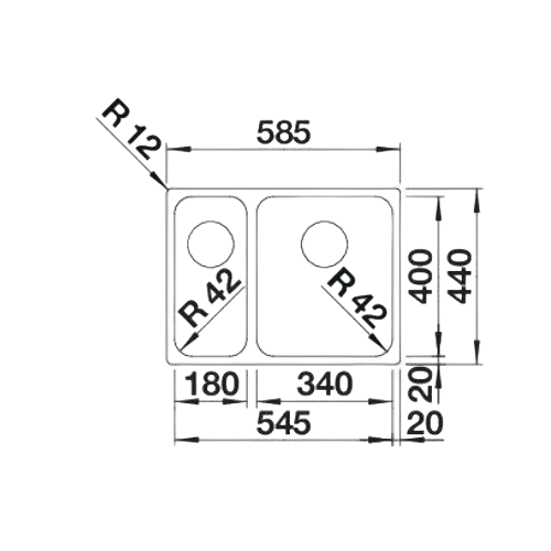 Solis 340/180-U - Lava Loiça - Cuba - Lava Louça - Dake - Blanco - Portugal