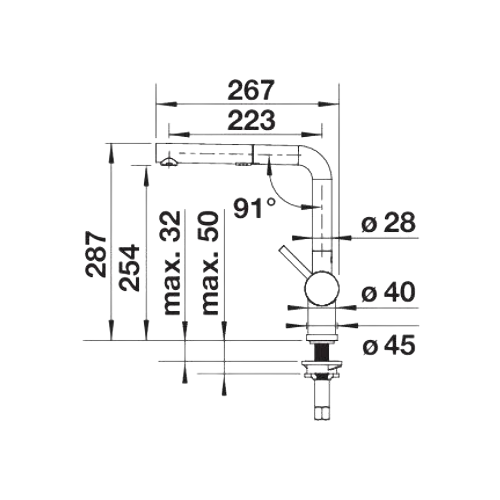 Linus-S Vario - Torneira - Misturadora - Dake - Blanco - Portugal
