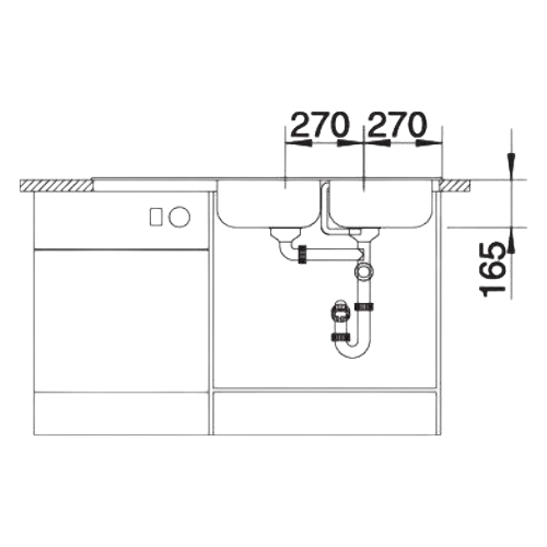 Tipo 8 S - Lava Loiça - Cuba - Lava Louça - Dake - Blanco- Portugal