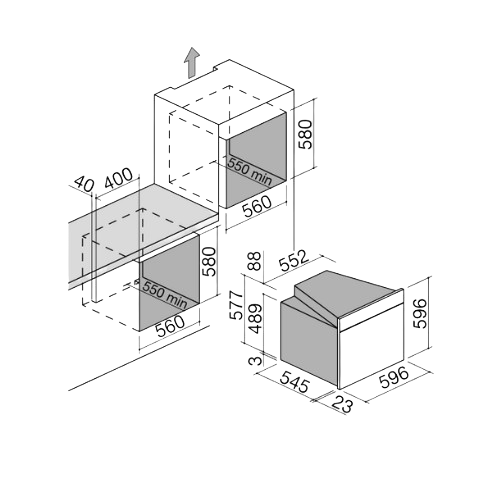 60 CM Icon Glass Forno Embutido - 60 CM Icon Glass BUILT-IN OVEN - Barazza- Portugal