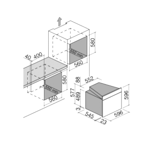 60 CM Icon Steel Forno Embutido - 60 CM Icon Steel BUILT-IN OVEN - Barazza- Portugal