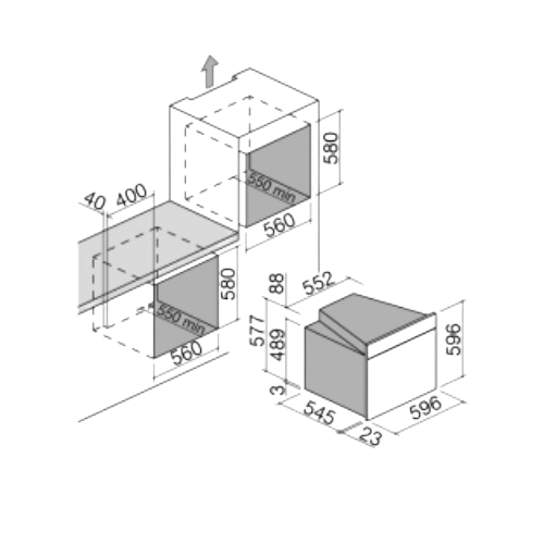 60 CM City Steel Forno Embutido- 60 CM City Steel  - Barazza- Portugal 60 CM City Steel Forno Embutido- 60 CM City Steel - Barazza- Portugal