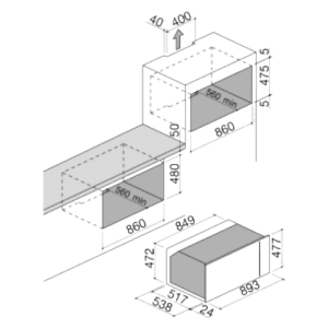 90 CM City Steel Forno Embutido- 90 CM City Steel - Barazza- Portugal