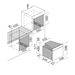 60 CM Officina Advance Forno Embutido - 60 CM OFFICINA ADVANCE BUILT-IN OVEN - Barazza- Portugal