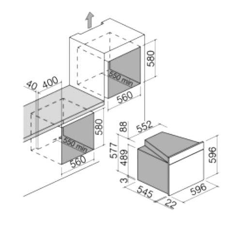 60 CM Officina Advance Forno Embutido - 60 CM OFFICINA ADVANCE BUILT-IN OVEN - Barazza- Portugal