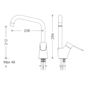 Misturadora RES com Bica Giratória - RES Sink mixer with swivel spout - Torneira - Eurorama - Portugal