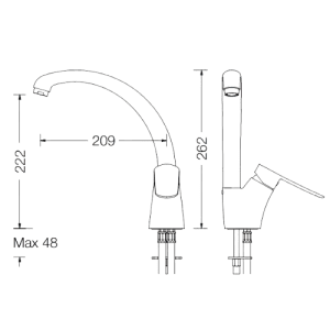 Misturadora RES com Bica Giratória - RES Sink mixer with swivel spout - Torneira - Eurorama - Portugal