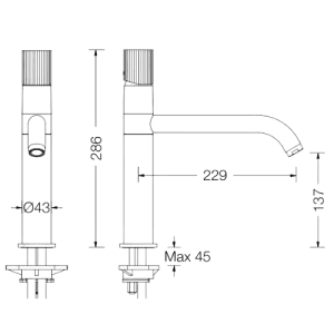 Misturadora Tocco Rigato com Bica Giratória - Tocco Rigato Sink mixer with swivel spout - Misturadora - Torneira - Eurorama - Portugal