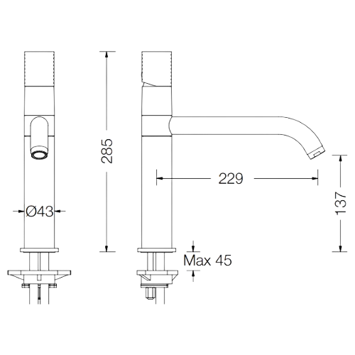 Misturadora Tocco Vichy com Bica Giratória - TOCCO VICHY Sink mixer with swivel spout - Misturadora - Torneira - Eurorama - Portugal