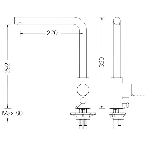 Misturadora Tocco vichy com Bica Giratória e Derivador para Máquina de Lavar Louça - Tocco Vichy Sink mixer with swivel spout and dish-washer diverter - Misturadora - Torneira - Eurorama - Portugal
