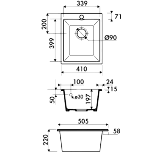 Constance I Cerâmica - Constance I Ceramic - Lava Loiça - Cuba - Chambord - Luisina - Portugal