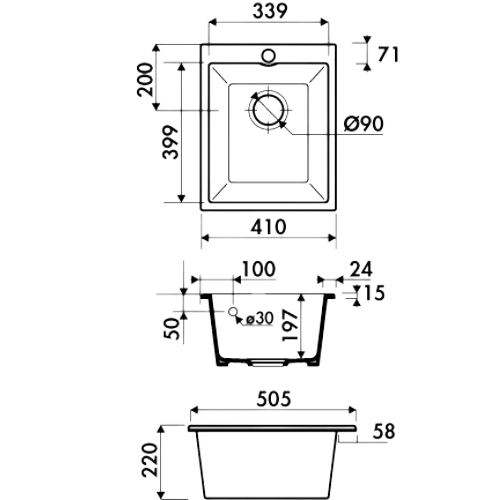 Constance I Cerâmica - Constance I Ceramic - Lava Loiça - Cuba - Chambord - Luisina - Portugal