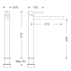 Misturadora Q-Ring Alto com Válvula de Clic-Clac de 1"1/4 - Q-Ring Tall washbasin mixer with click clack waste 1"1/4- Torneira - Eurorama - Portugal
