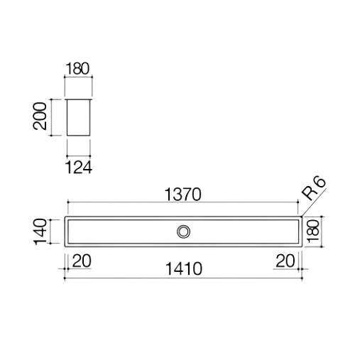 Canal De Encastre 150 CM - 150 CM BUILT-IN AND FLUSH CHANNEL - Barazza - Portugal