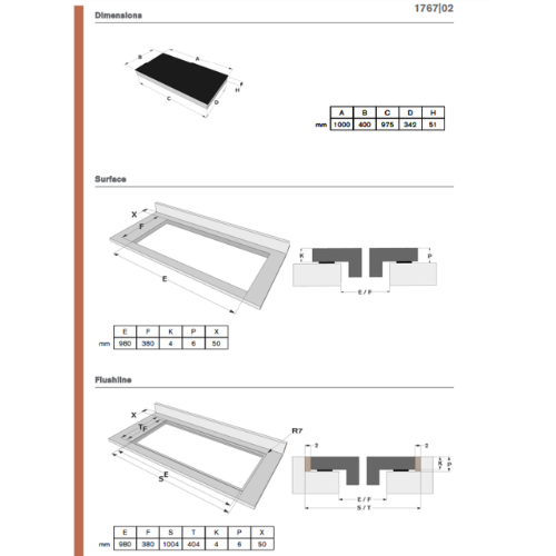Novy Induction Power 100 - Dake - Novy - Portugal - Medidas - Ficha Técnica- Placa de Indução
