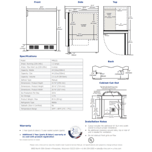 Frigorifico/Máquina de Gelo 21" - 21" Refrigerator/Ice Maker - Dake - U Line - Portugal