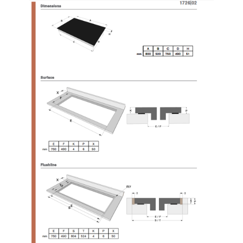 Novy Induction Power 80 - Dake - Novy - Portugal - Medidas - Ficha Técnica - Placa de Indução