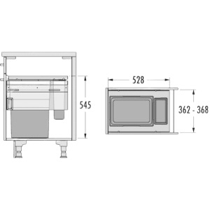 Caixote do Lixo EURO CARGO ST 400 - EURO CARGO ST 400 Built-in Bin - Hailo - Cucine Oggi - Portugal Caixote do Lixo EURO CARGO ST 400 - EURO CARGO ST 400 Built-in Bin - Hailo - Cucine Oggi - Portugal