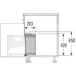 Caixote do Lixo Uno - Uno Built-in Bin - Hailo- Cucine Oggi - Portugal - Medidas - Ficha Técnica Caixote do Lixo Uno - Uno Built-in Bin - Hailo- Cucine Oggi - Portugal - Medidas - Ficha Técnica