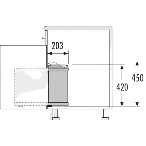 Caixote do Lixo Uno - Uno Built-in Bin - Hailo- Cucine Oggi - Portugal - Medidas - Ficha Técnica Caixote do Lixo Uno - Uno Built-in Bin - Hailo- Cucine Oggi - Portugal - Medidas - Ficha Técnica