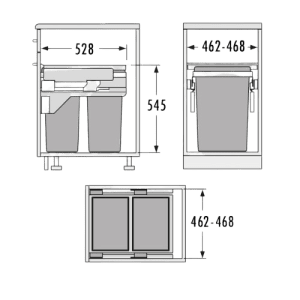 Caixote do Lixo EURO CARGO ST 500 - EURO CARGO ST 500 Built-in Bin - Hailo - Cucine Oggi - Portugal - Medidas - Ficha Técnica Caixote do Lixo EURO CARGO ST 500 - EURO CARGO ST 500 Built-in Bin - Hailo - Cucine Oggi - Portugal - Medidas - Ficha Técnica