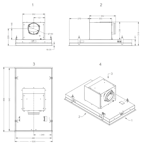 Novy Pureline - Dake - Novy - Portugal - Exaustor - Iluminação